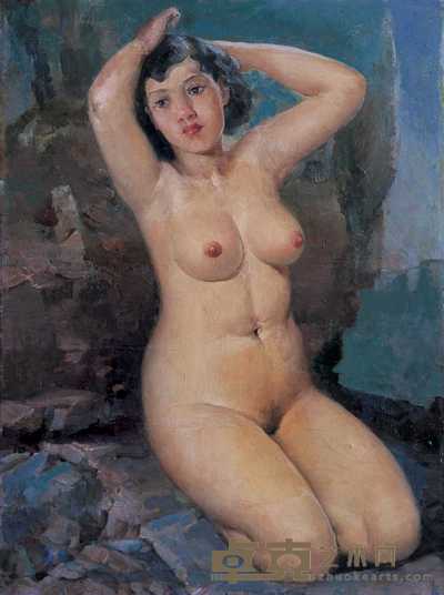 胡善余 1978年作 女人体 80×60cm